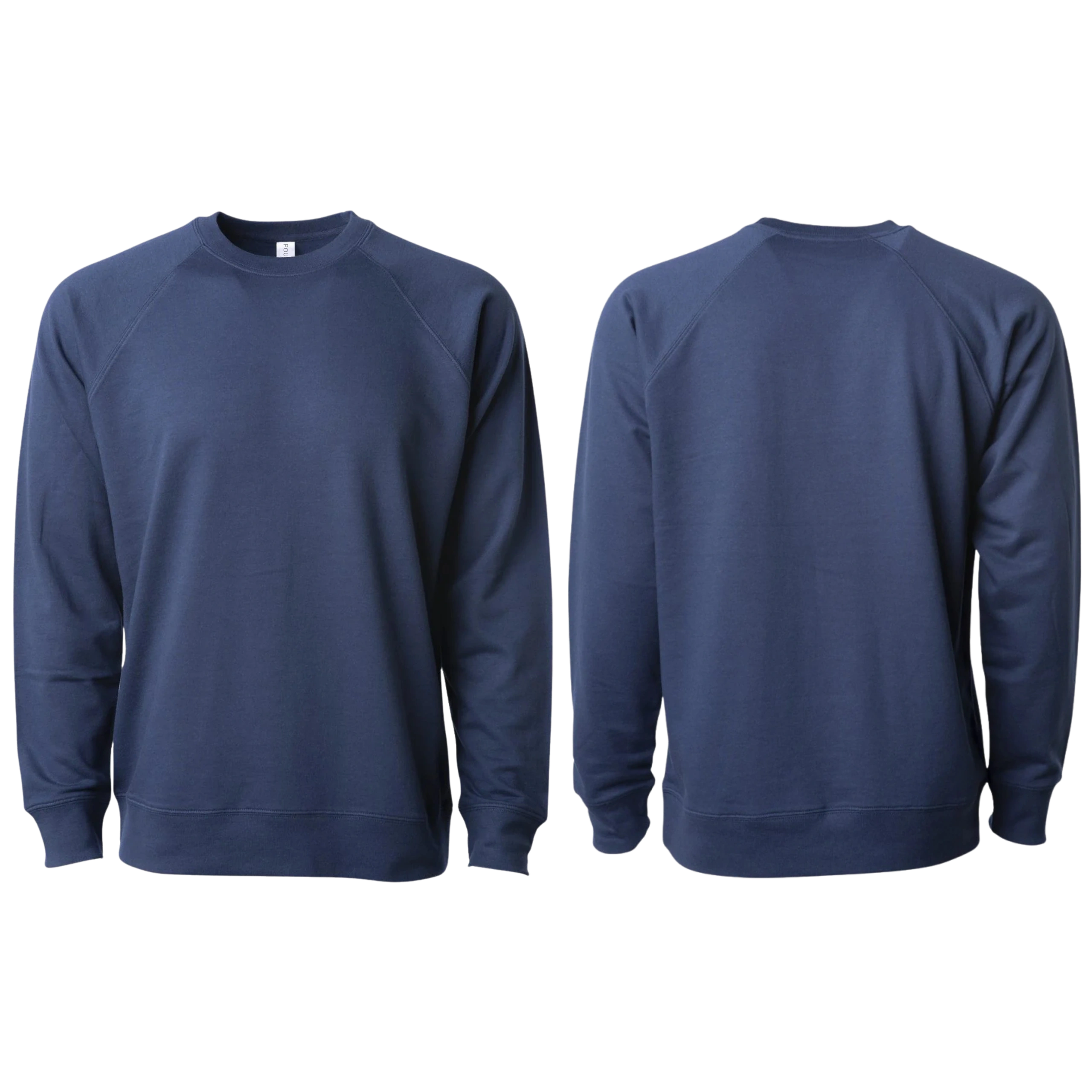 Unisex POUND crewneck sweatshirt shown front and back